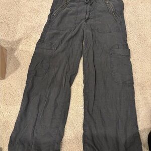 American Eagle Outfitters Dark Gray Cargo Pants with stretch